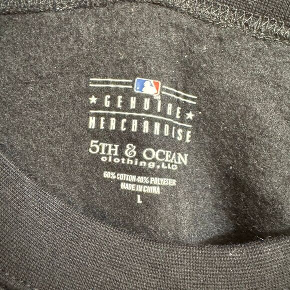 5th & Ocean Black Orange Women's SF MLB Giants Logo Sweatshirt L NWT - Picture 4 of 8